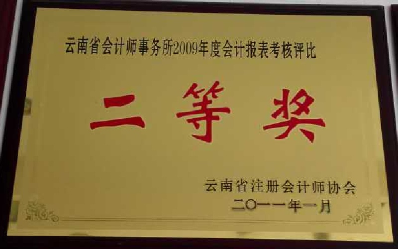 2009年度会计报表考核评比二等奖.jpg
